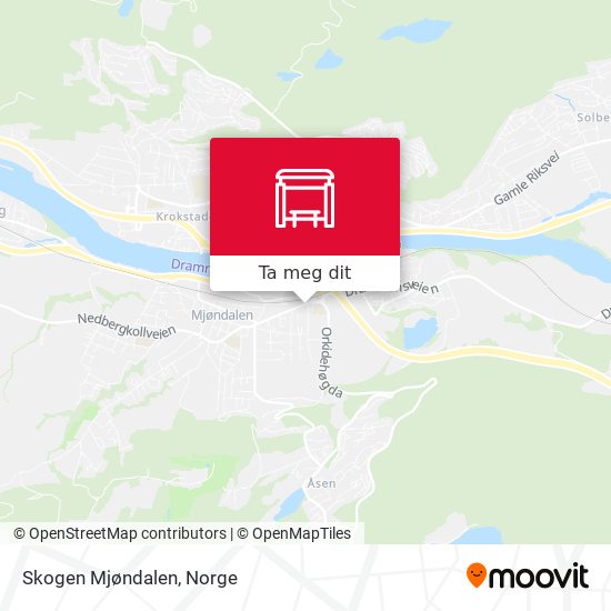 Skogen Mjøndalen kart