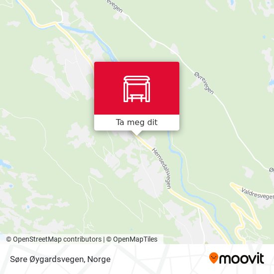 Søre Øygardsvegen kart