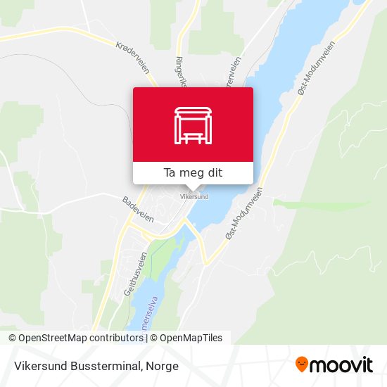 Vikersund Bussterminal kart