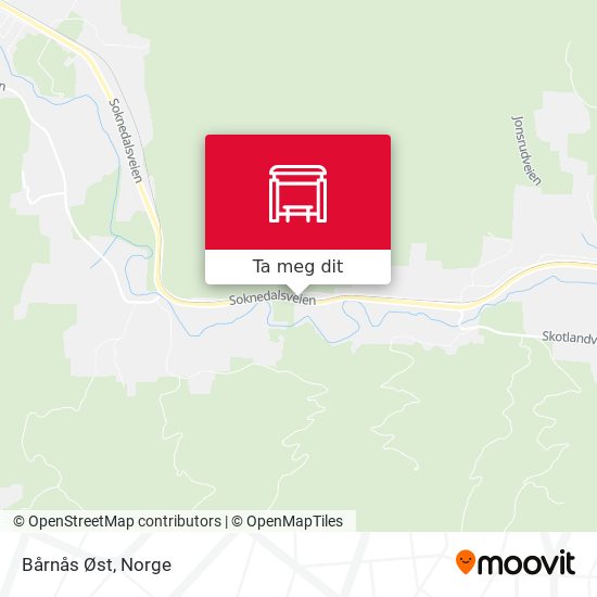 Bårnås Øst kart