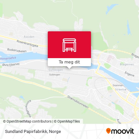 Sundland Papirfabrikk kart