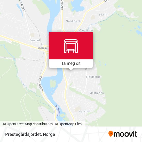 Prestegårdsjordet kart