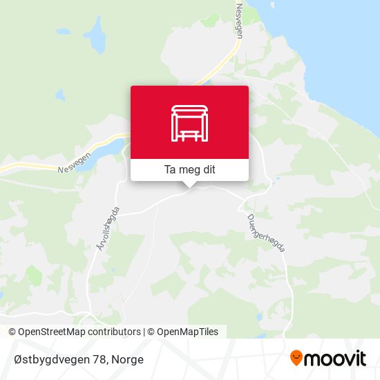 Østbygdvegen 78 kart