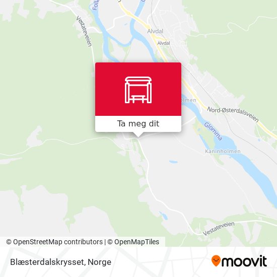 Blæsterdalskrysset kart