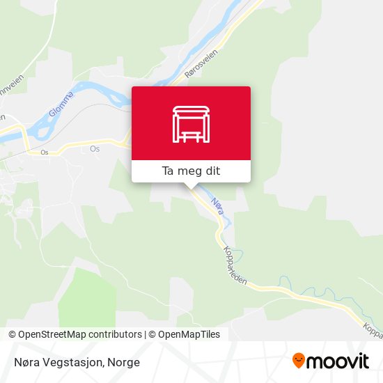 Nøra Vegstasjon kart