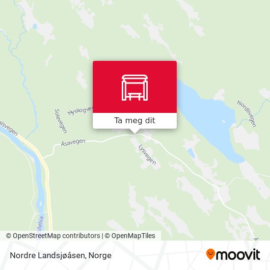 Nordre Landsjøåsen kart