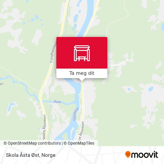 Skola Åsta Øst kart