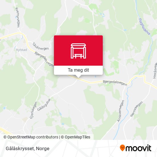 Gålåskrysset kart