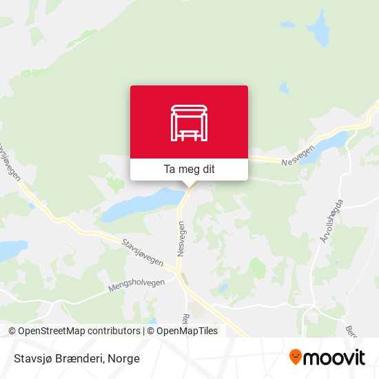 Stavsjø Brænderi kart