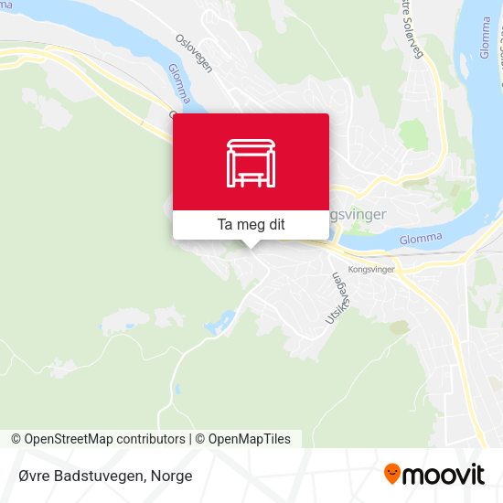 Øvre Badstuvegen kart