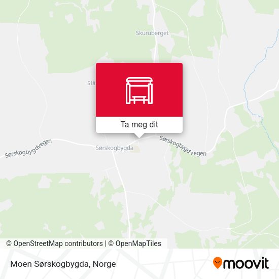 Moen Sørskogbygda kart
