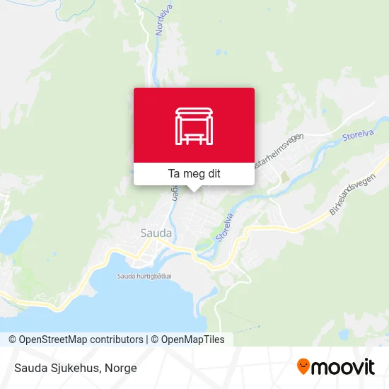 Sauda Sjukehus kart