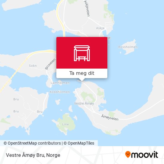 Vestre Åmøy Bru kart