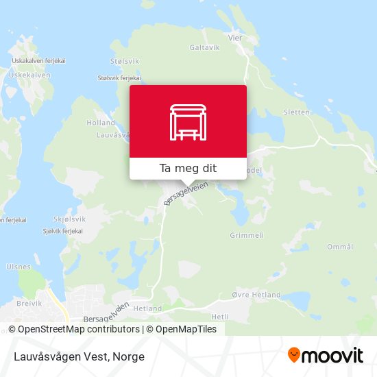 Lauvåsvågen Vest kart