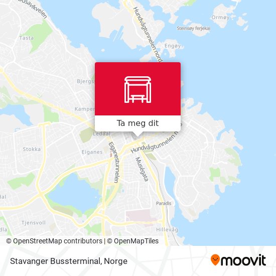 Stavanger Bussterminal kart