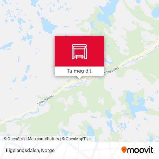 Eigelandsdalen kart