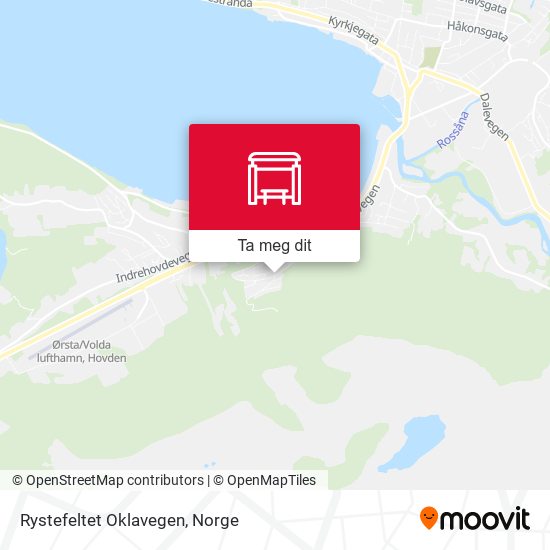 Rystefeltet Oklavegen kart
