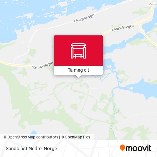 Sandblåst Nedre kart