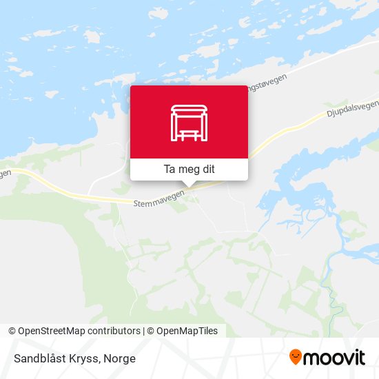 Sandblåst Kryss kart