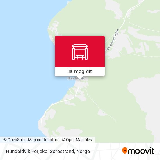 Hundeidvik Ferjekai Sørestrand kart