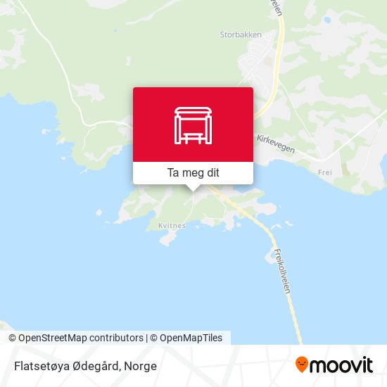 Flatsetøya Ødegård kart