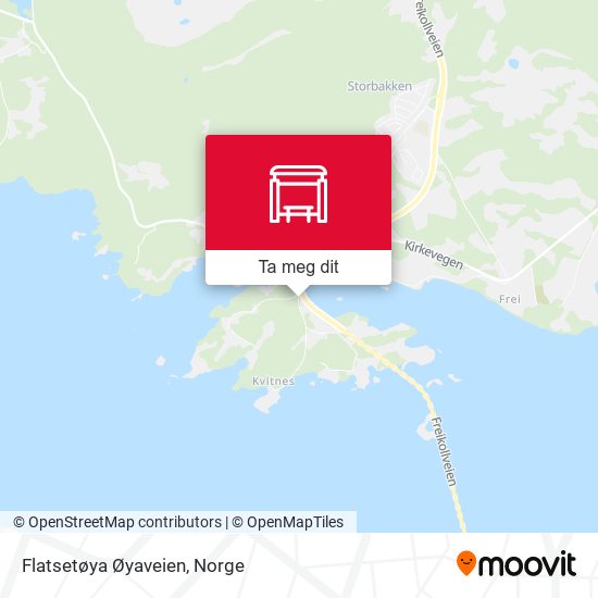 Flatsetøya Øyaveien kart