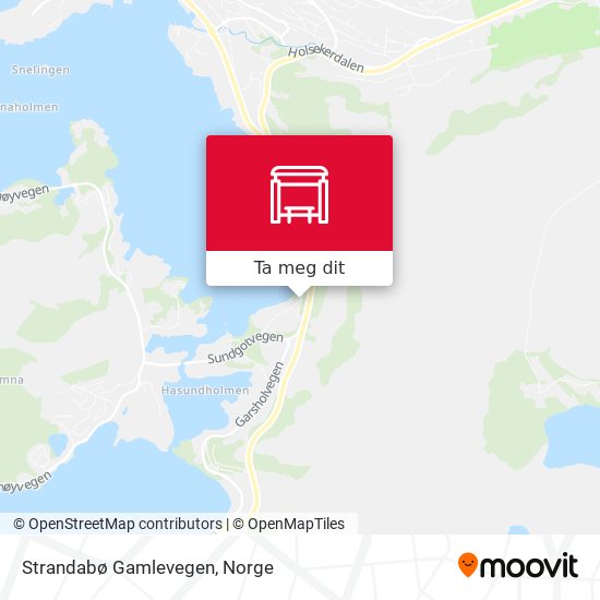 Strandabø Gamlevegen kart