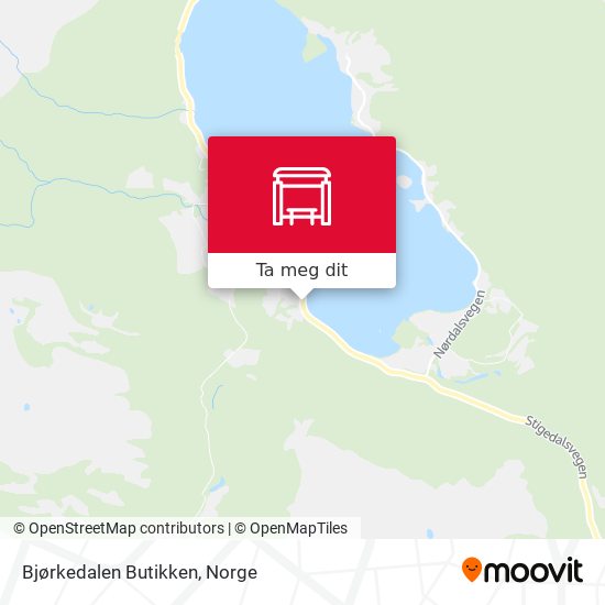Bjørkedalen Butikken kart
