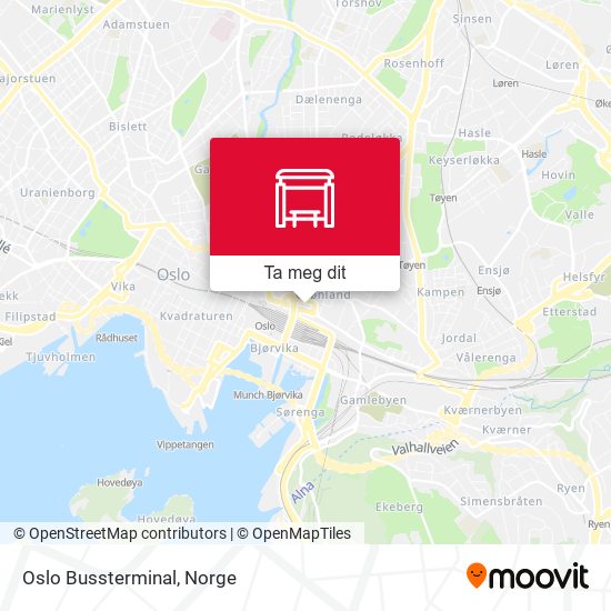 Oslo Bussterminal kart