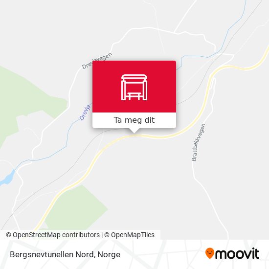 Bergsnevtunellen Nord kart