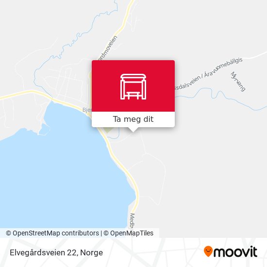Elvegårdsveien 22 kart