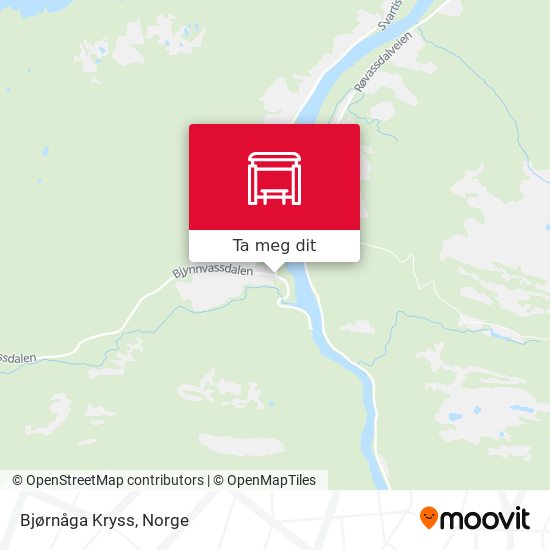 Bjørnåga Kryss kart