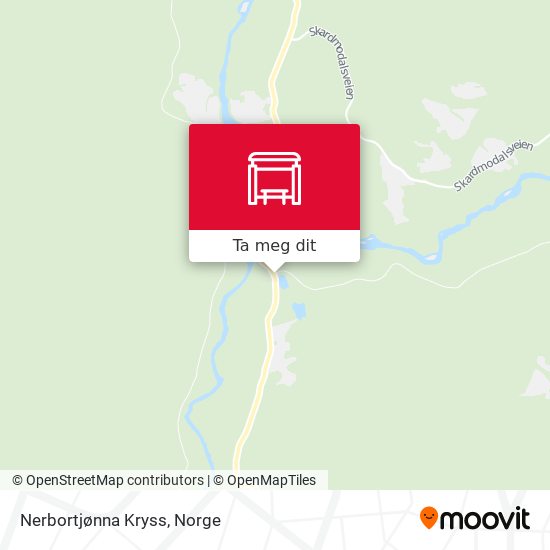 Nerbortjønna Kryss kart