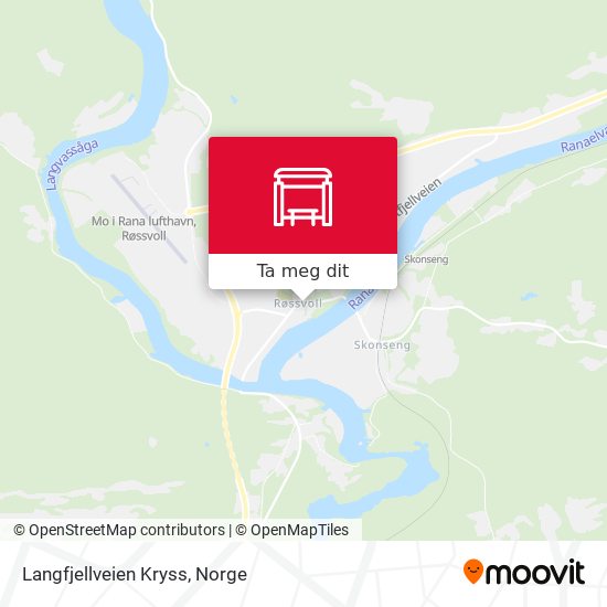 Langfjellveien Kryss kart