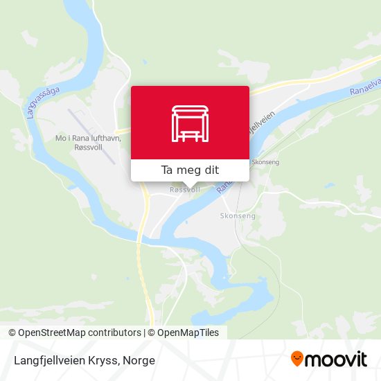 Langfjellveien Kryss kart