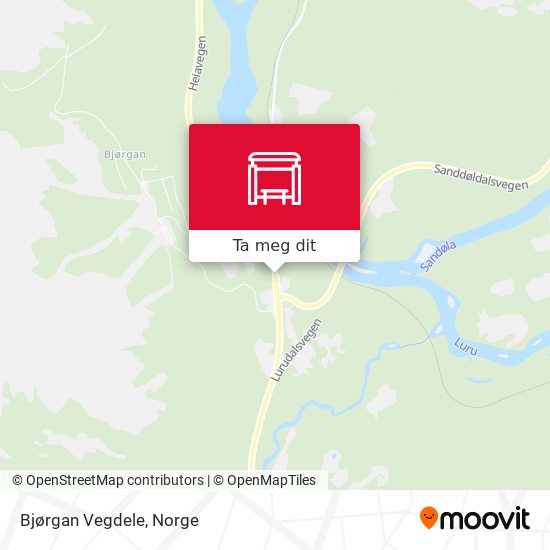 Bjørgan Vegdele kart