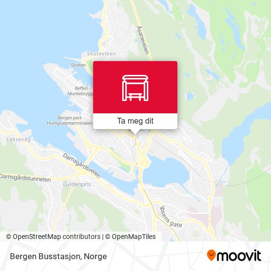 Bergen Busstasjon kart