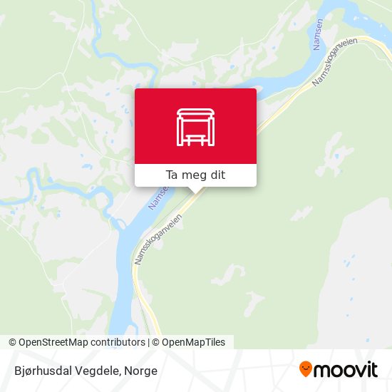 Bjørhusdal Vegdele kart