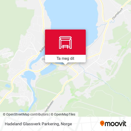 Hadeland Glassverk Parkering kart