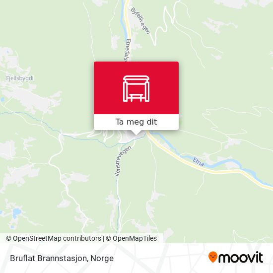 Bruflat Brannstasjon kart