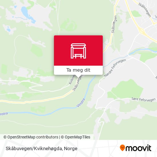 Skåbuvegen/Kviknehøgda kart