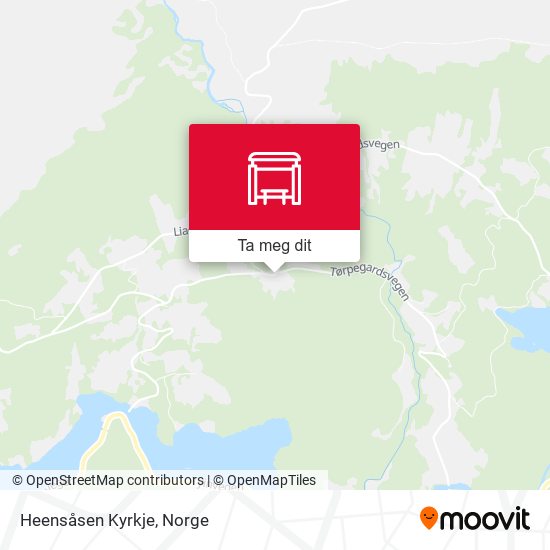 Heensåsen Kyrkje kart