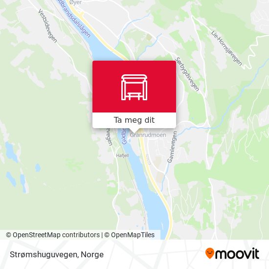 Strømshuguvegen kart