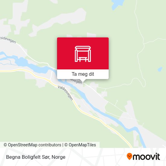 Begna Boligfelt Sør kart