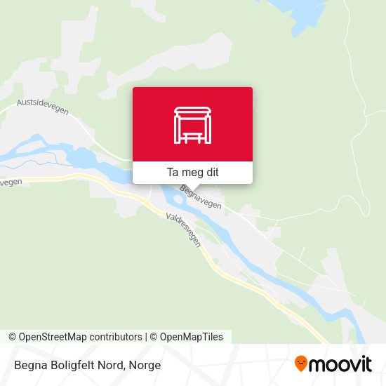Begna Boligfelt Nord kart