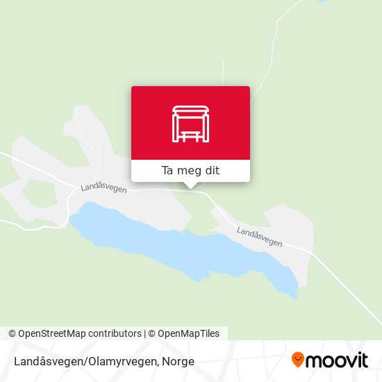 Landåsvegen/Olamyrvegen kart