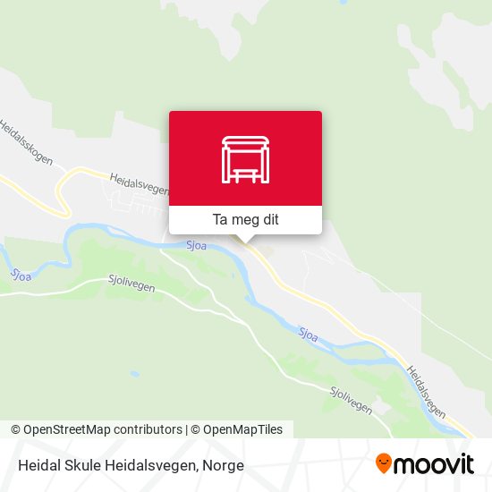 Heidal Skule Heidalsvegen kart