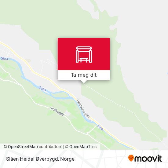 Slåen Heidal Øverbygd kart