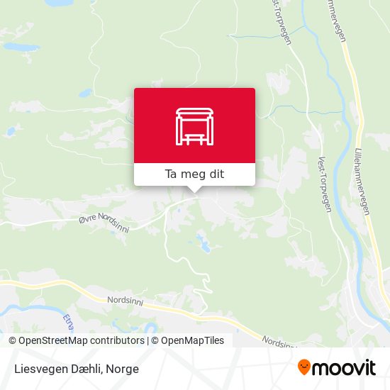 Liesvegen Dæhli kart
