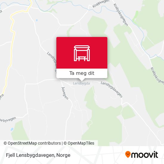 Fjell Lensbygdavegen kart